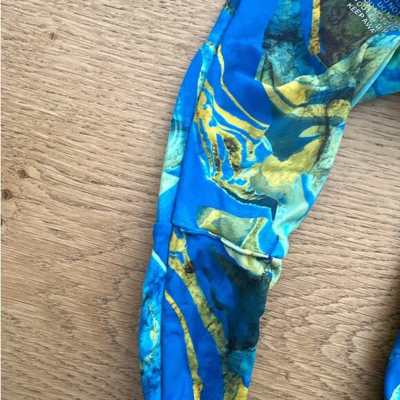 Kamari Swim - Skye Bandeau Bikini Top & Cheeky Bottoms in Blue & Green - Picture 4 of 4